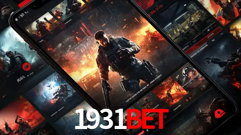 Tela de um celular exibindo uma galeria de jogos de tiro com temática militar, mostrando a variedade de e-sports disponíveis para apostas na plataforma de entretenimento 1931bet.